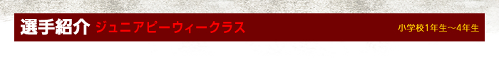 選手紹介（ミゼットクラス）